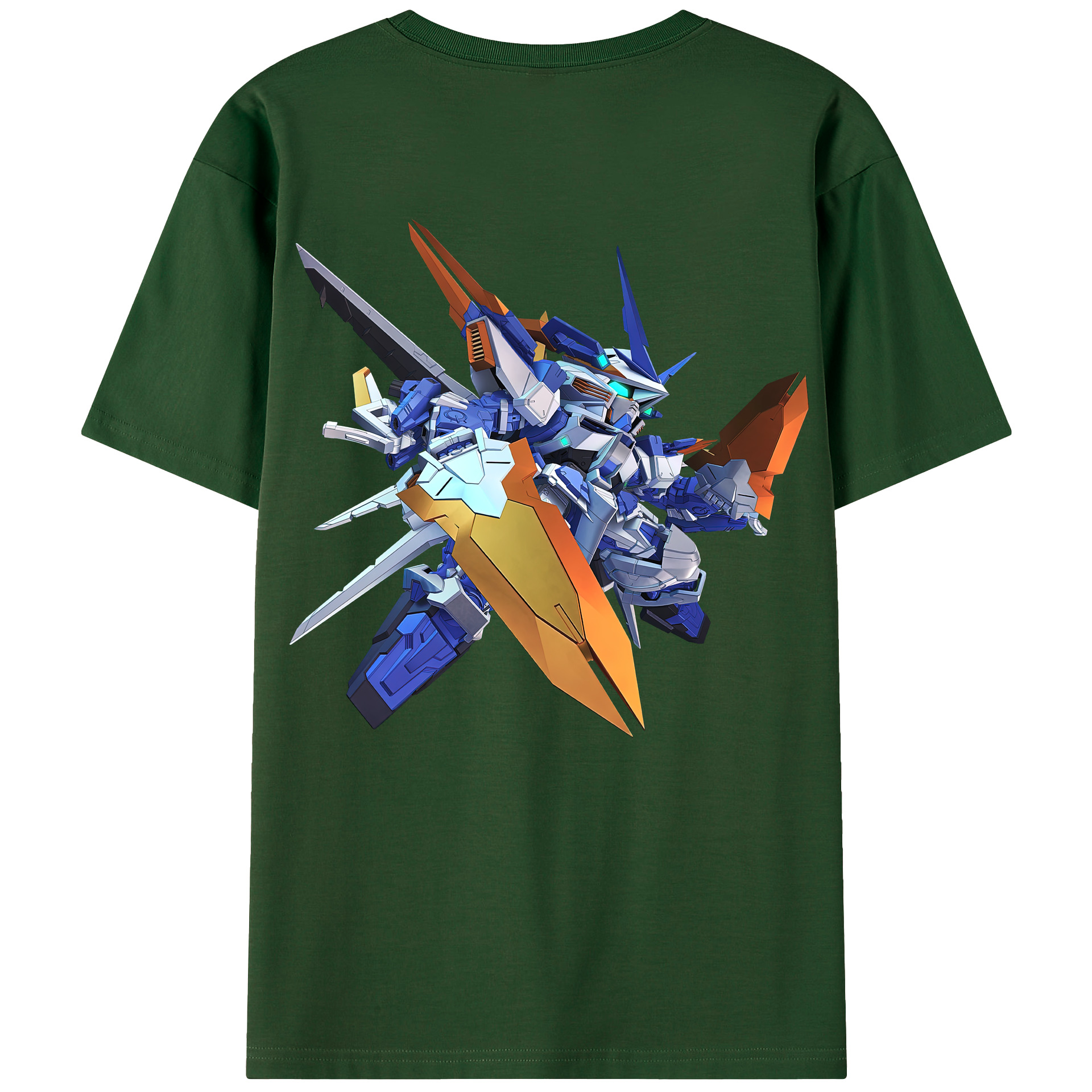 （画像用） 機動戦士ガンダム Mobile Suit Gundam 綿100％半袖Tシャツ（背面プリント）
